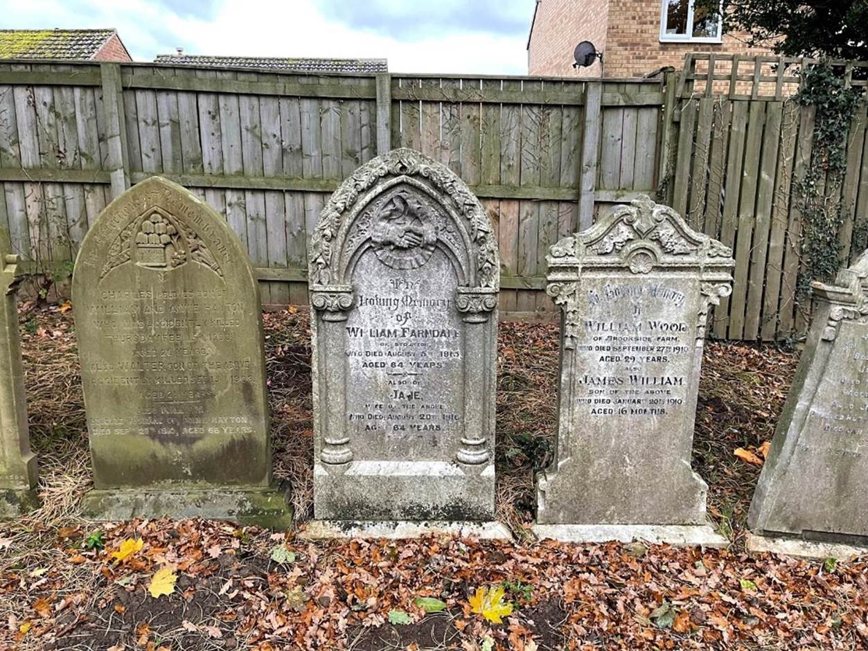 A group of tombstones in a cemetery

Description automatically generated with low confidence