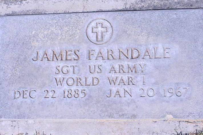 James Farndale headstone