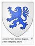 A blue lion on a white shield

Description automatically generated