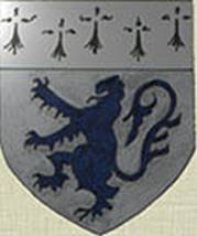 A blue lion on a shield

Description automatically generated