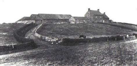 A black and white photo of a house on a hill

Description automatically generated with medium confidence